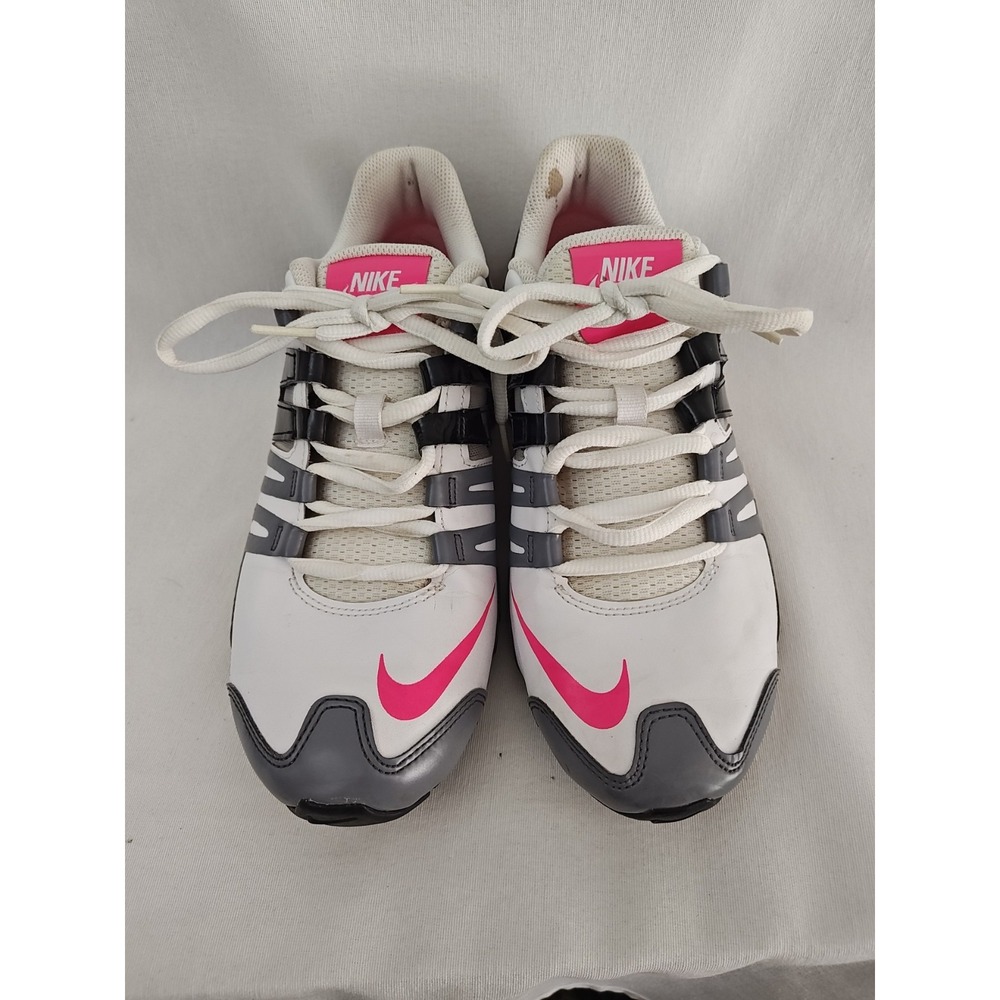 Nike Shox 639657-104 Hot Pink Running Women's 8.5 Shoes White Black 2015 - Picture 2 of 13